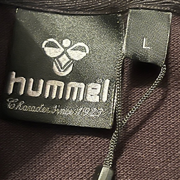 Hummel Polo Shirt Sz L Justo Munoz Black VALLADOLID logo collar - Picture 8 of 10